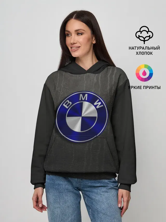 Женское худи с принтом «BMW»