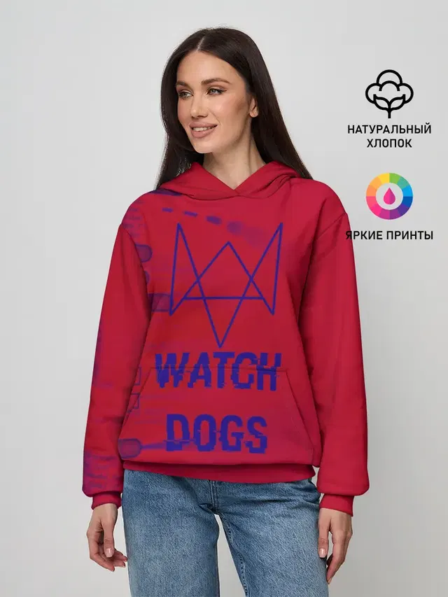 Женское худи с принтом «Watch Dogs hacker collection»