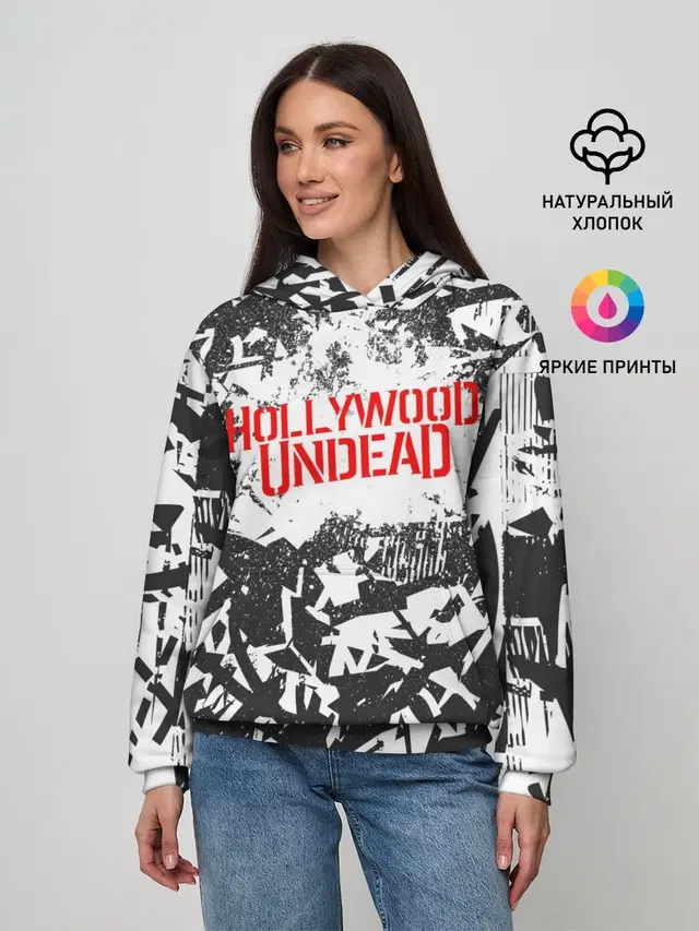 Женское худи с принтом «Hollywood Undead»