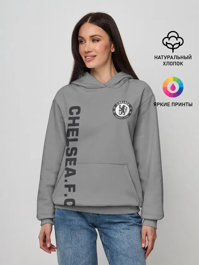 Женское худи с принтом «Chelsea F.C. — Chelsea Uniform»