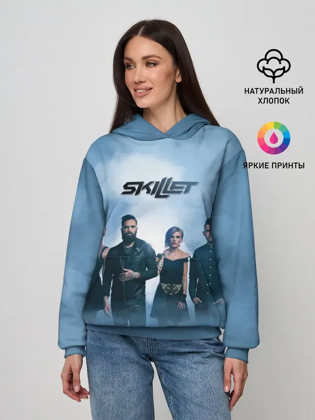 Женское худи с принтом «Skillet»