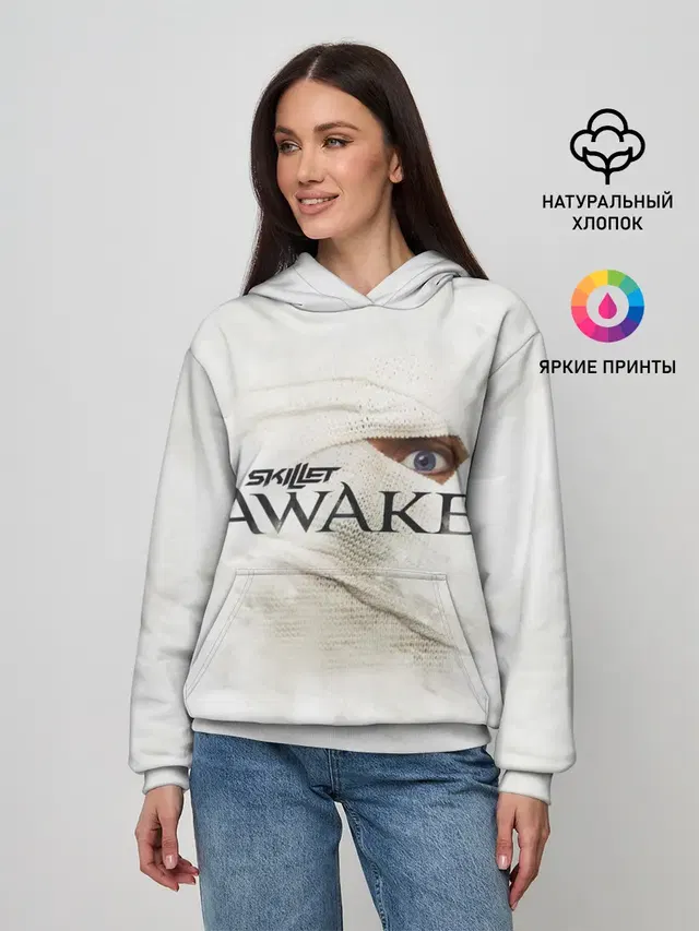 Женское худи с принтом «Awake»