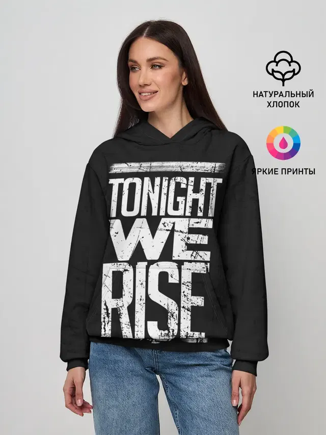Женское худи с принтом «We Rise»