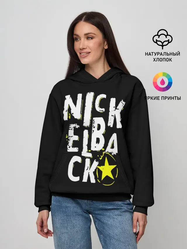 Женское худи с принтом «Nickelback»