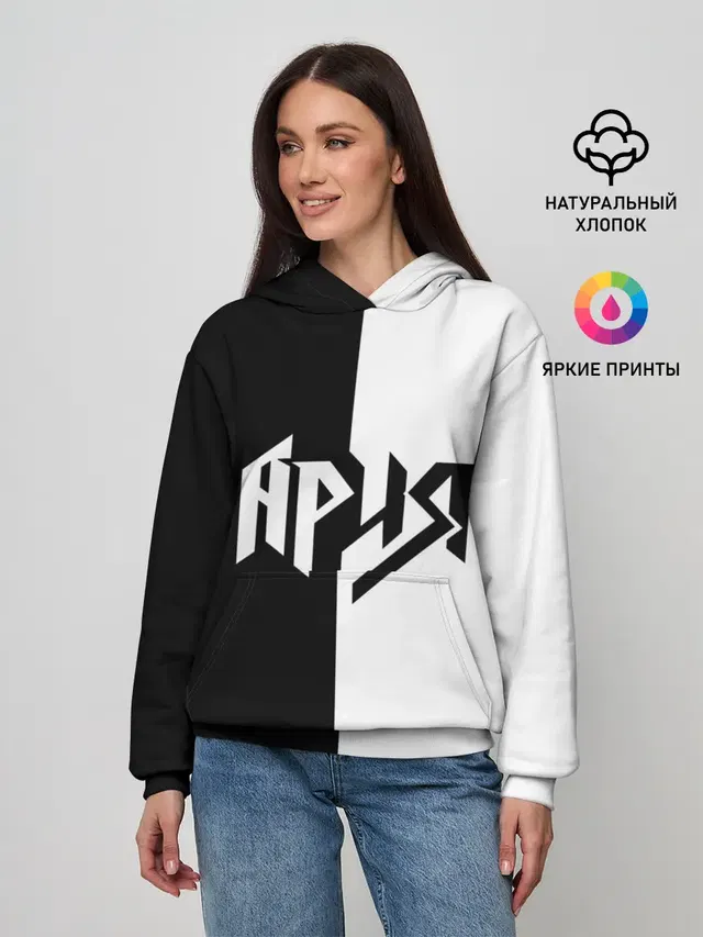 Женское худи с принтом «Aria»