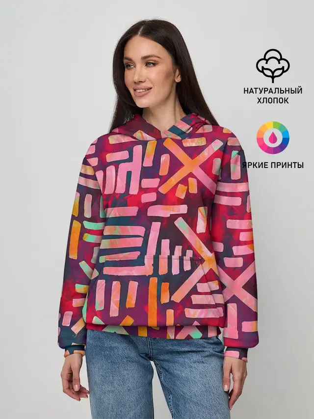 Женское худи с принтом «Геометрия — Geometry»