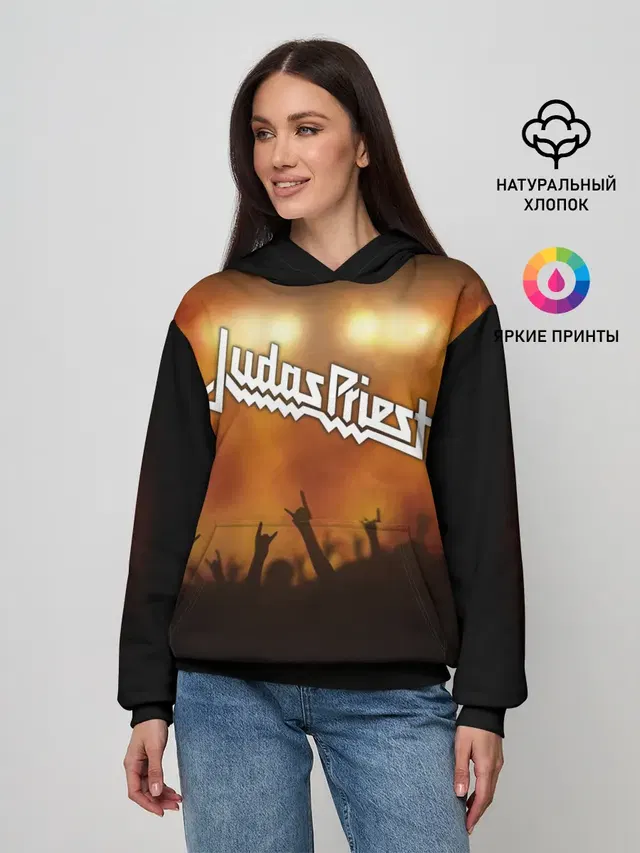 Женское худи с принтом «Judas Priest»