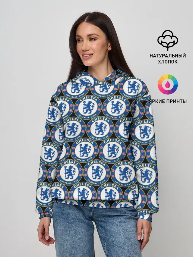 Женское худи с принтом «Chelsea Football Club»