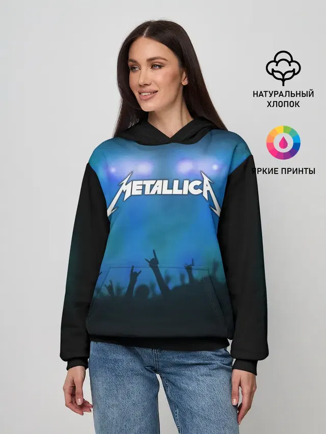 Женское худи с принтом «Metallica»