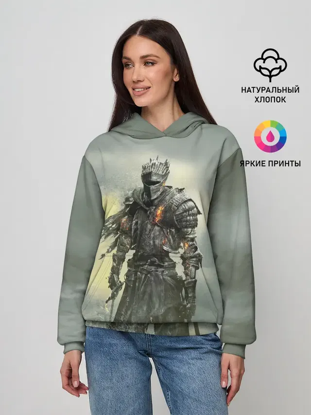 Женское худи с принтом «Knight»