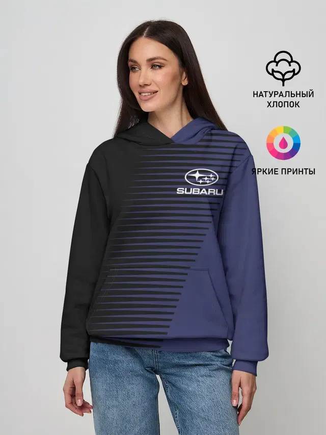 Женское худи с принтом «Subaru — SUBARU SPORT»