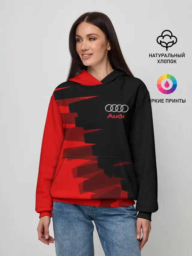 Женское худи с принтом «Audi — AUDI SPORT»