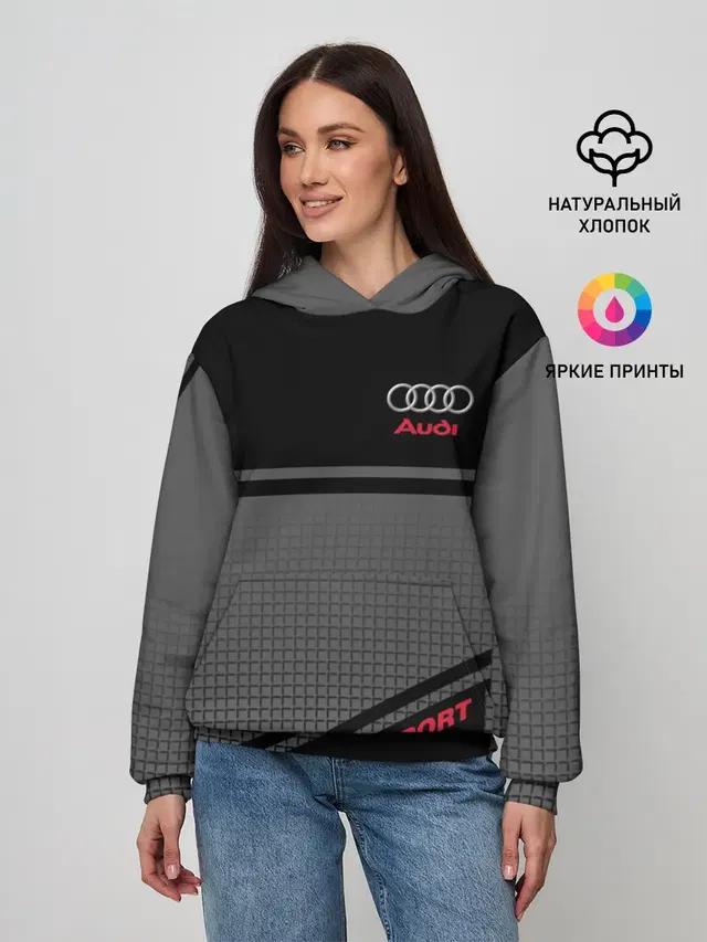 Женское худи с принтом «Audi — AUDI SPORT»