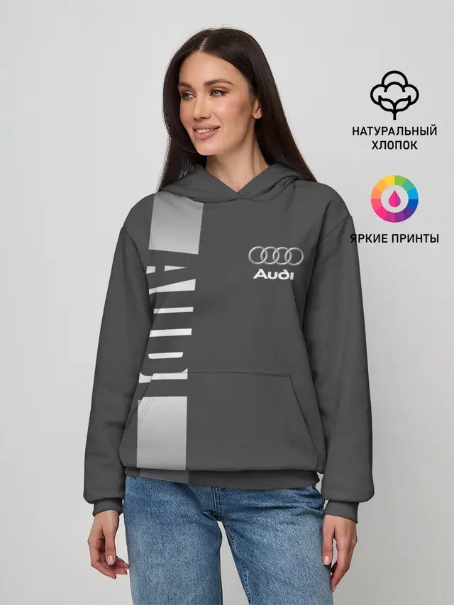 Женское худи с принтом «Audi»