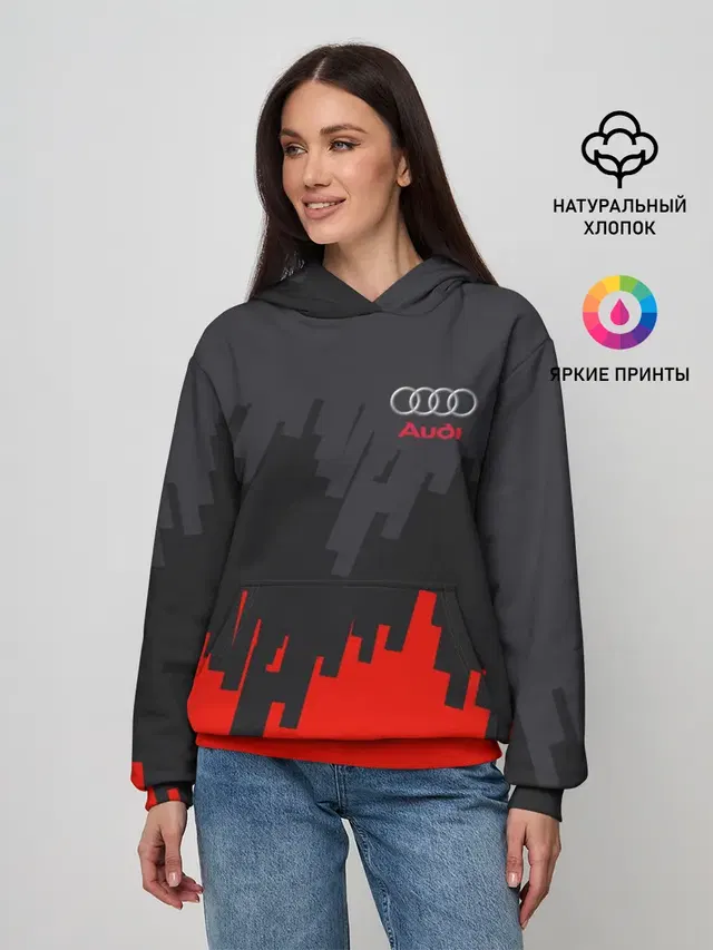 Женское худи с принтом «Audi — AUDI SPORT»
