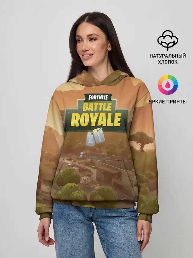 Женское худи с принтом «Фортнайт — Fortnite Battle Royale»