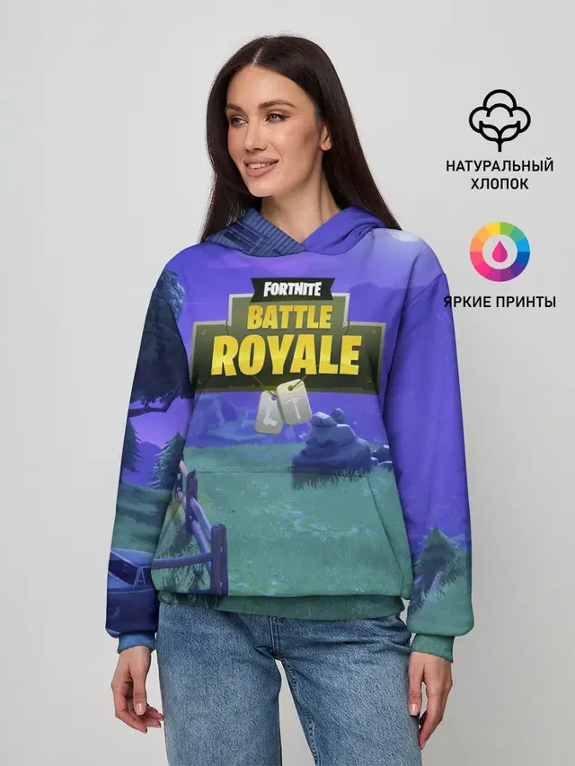 Женское худи с принтом «Фортнайт — Fortnite Night»