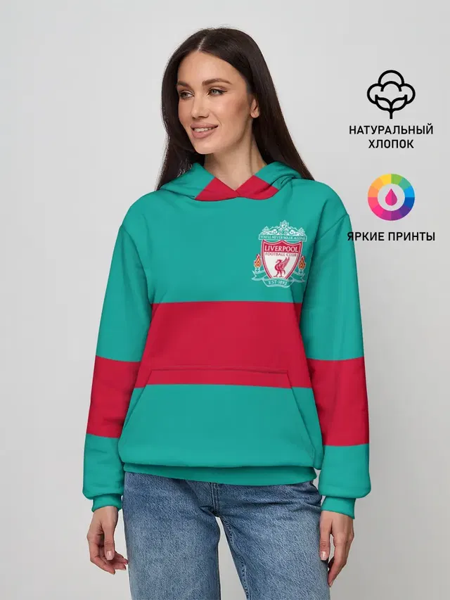 Женское худи с принтом «FC Liverpool»