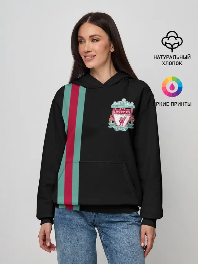 Женское худи с принтом «Liverpool FC»