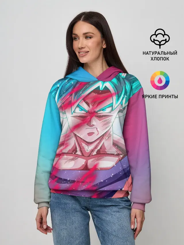 Женское худи с принтом «Dragon ball — Гоку»
