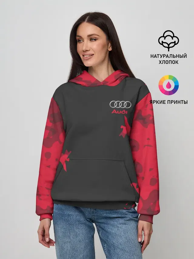 Женское худи с принтом «Audi — AUDI SPORT»
