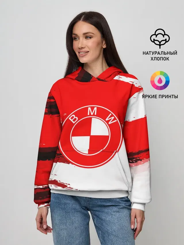 Женское худи с принтом «BMW — bmw uniform»