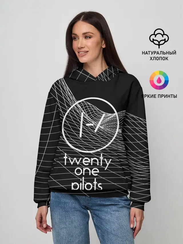 Женское худи с принтом «Twenty One Pilots»