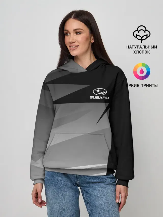 Женское худи с принтом «Subaru — SUBARU SPORT»