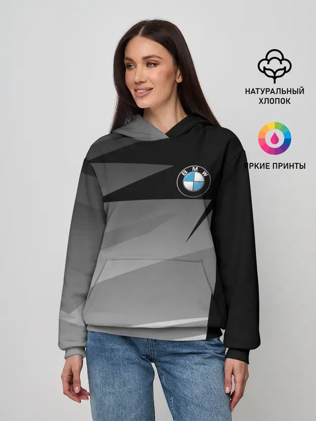 Женское худи с принтом «BMW — BMW 2018 SPORT»