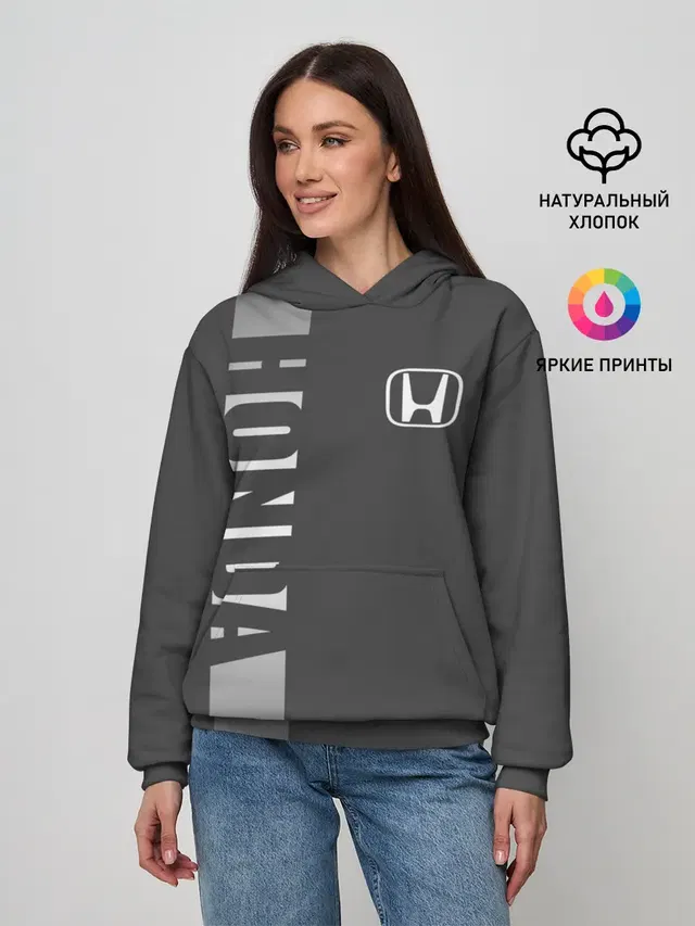 Женское худи с принтом «Honda — HONDA SPORT»