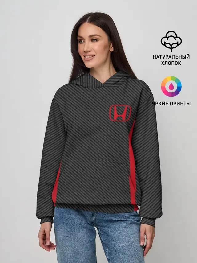 Женское худи с принтом «Хонда — HONDA SPORT»