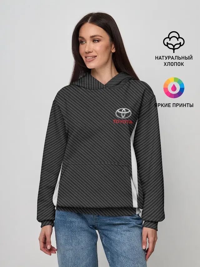 Женское худи с принтом «Тойота — TOYOTA SPORT»