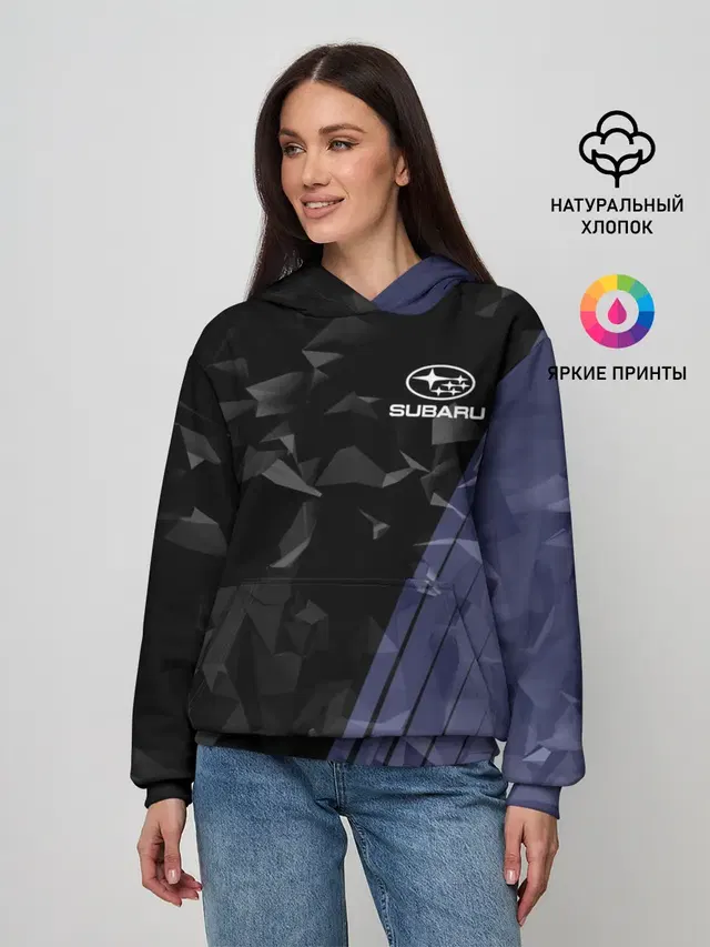 Женское худи с принтом «Abstract design — SUBARU SPORT»