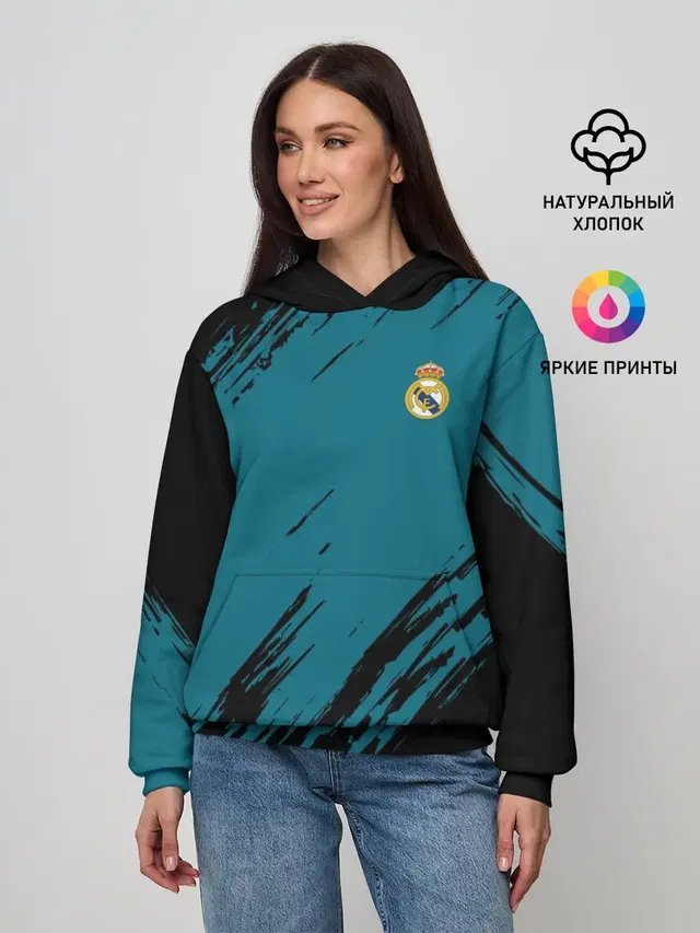 Женское худи с принтом «Реал Мадрид — Real Madrid 2018 Original»