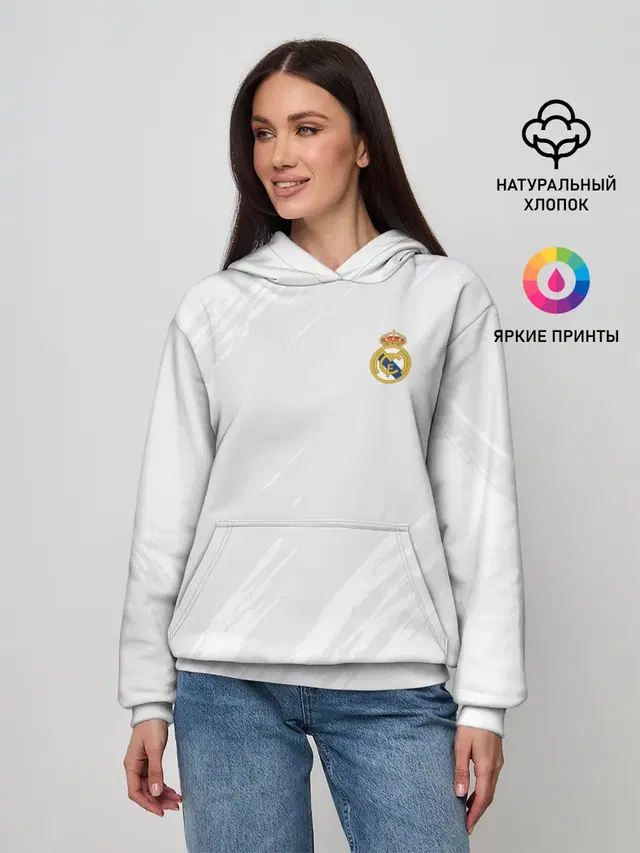 Женское худи с принтом «Реал Мадрид — Real Madrid 2018 Original»
