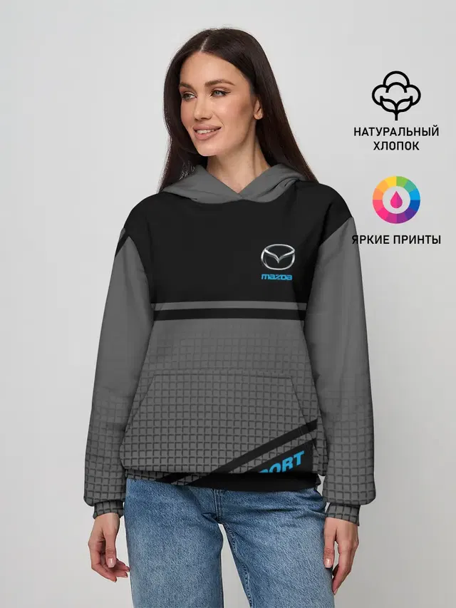 Женское худи с принтом «Mazda Sport»