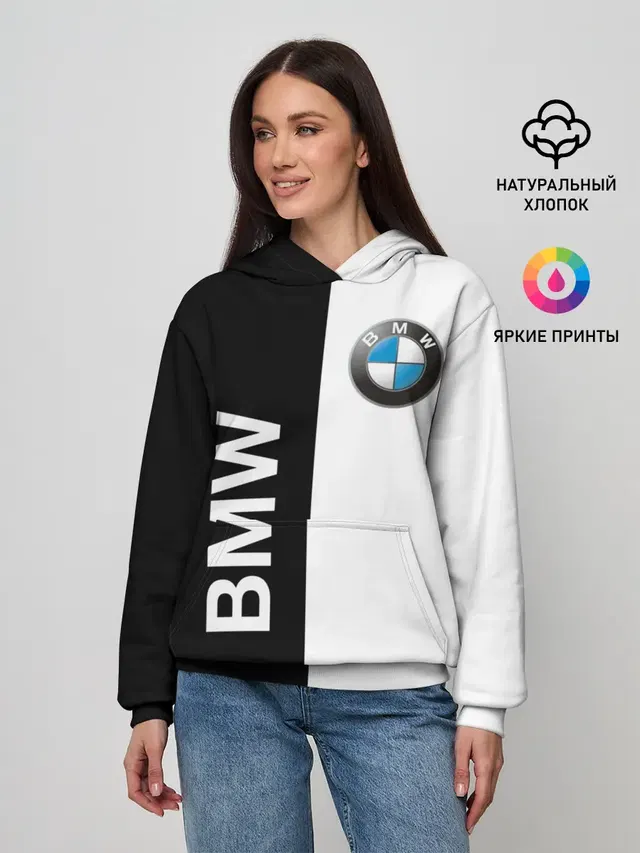 Женское худи с принтом «BMW»