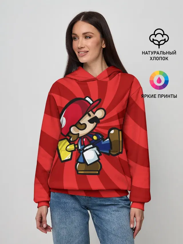 Женское худи с принтом «Mario»