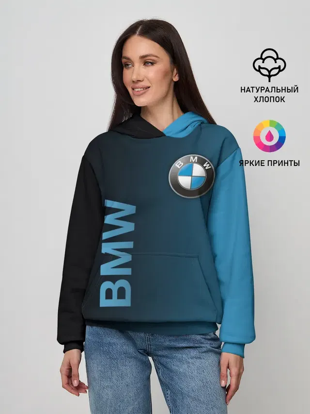 Женское худи с принтом «BMW»