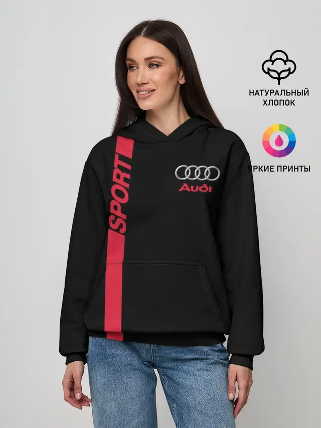 Женское худи с принтом «Audi — AUDI SPORT»
