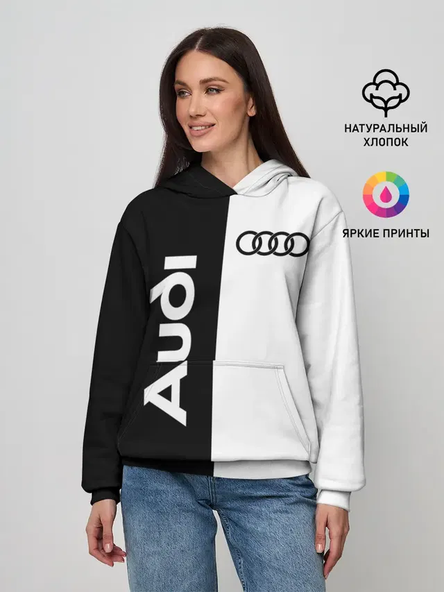 Женское худи с принтом «Audi»