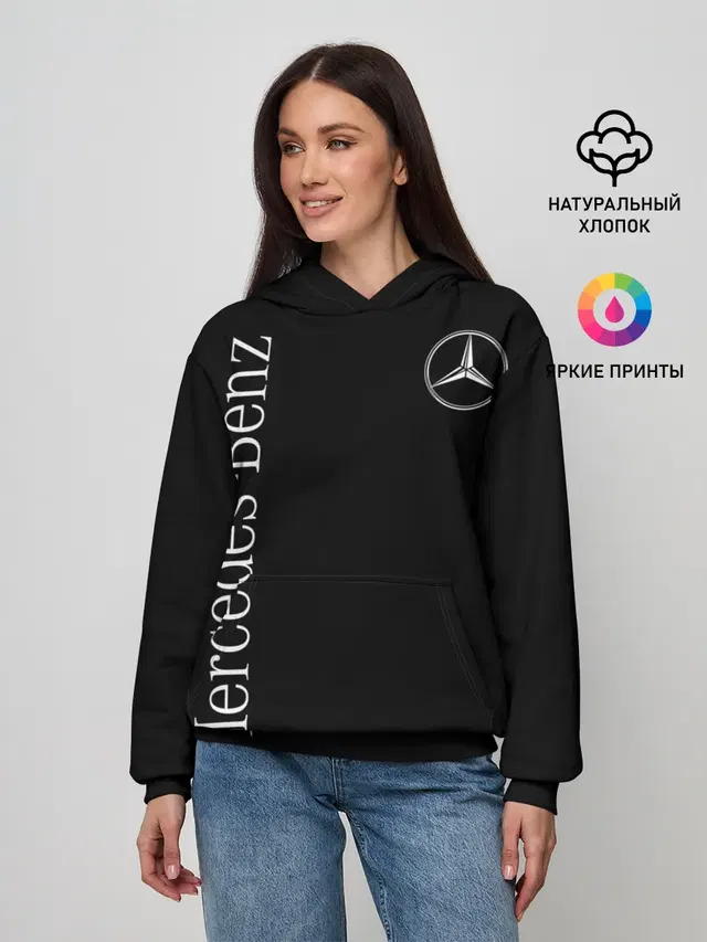Женское худи с принтом «Mercedes-Benz»