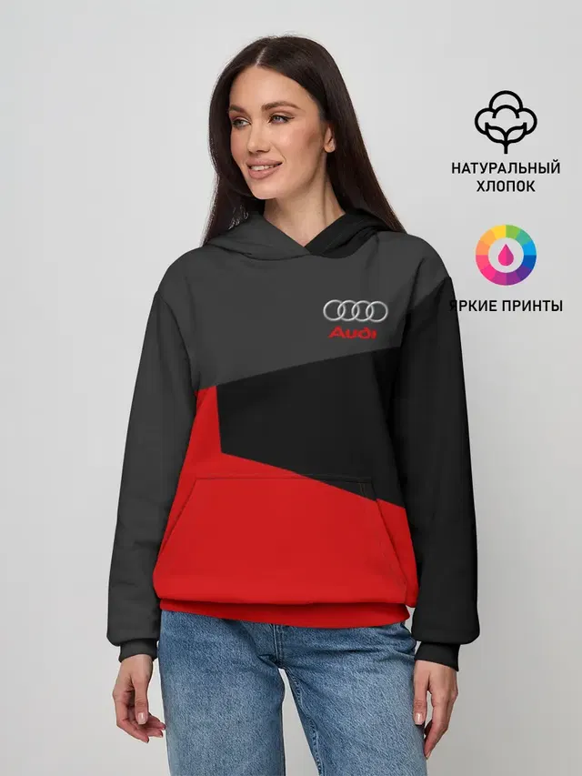 Женское худи с принтом «Audi — AUDI SPORT»