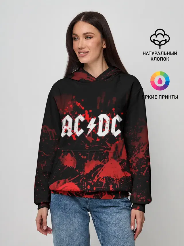 Женское худи с принтом «DC»