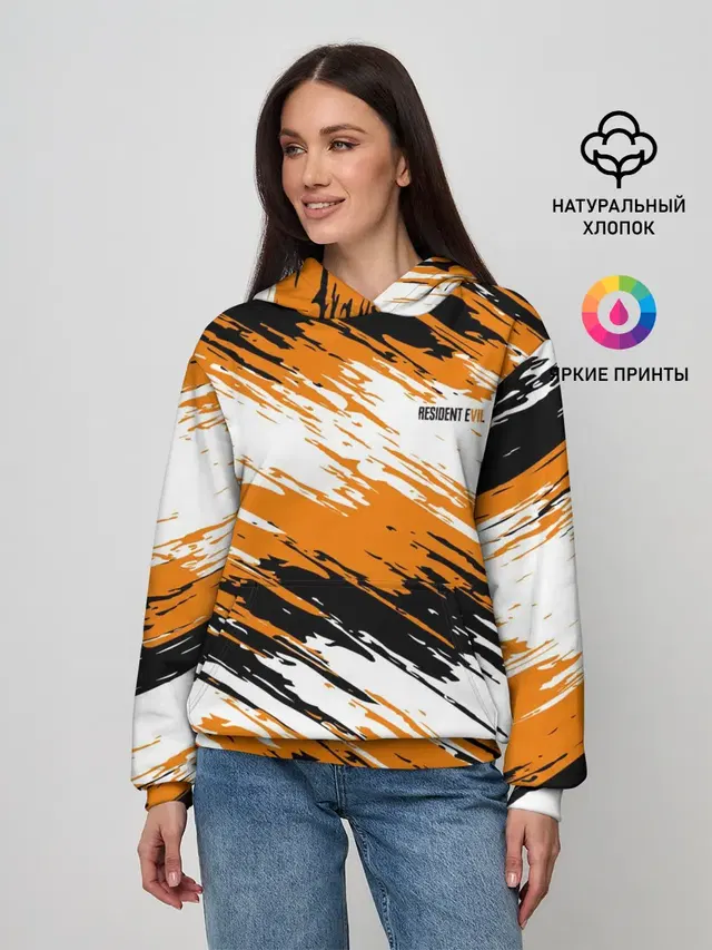 Женское худи с принтом «Grunge pattern»