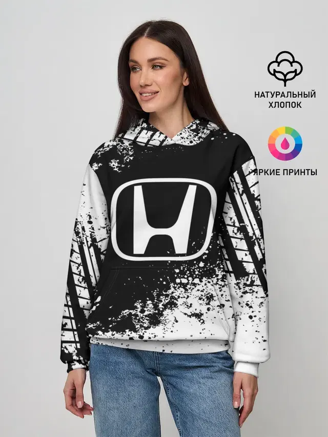 Женское худи с принтом «Honda abstract sport»