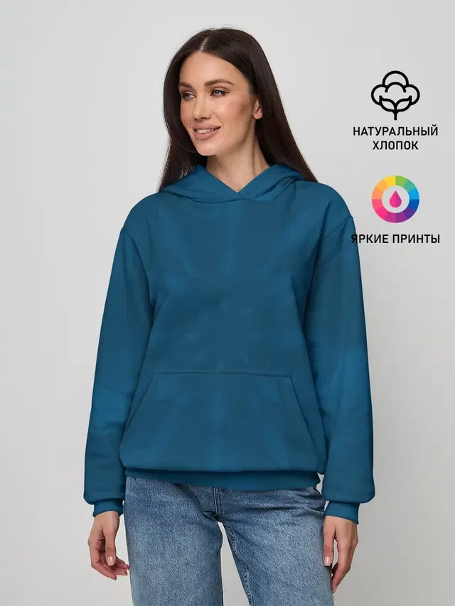 Женское худи с принтом «Абстракция — Abstract flower color»