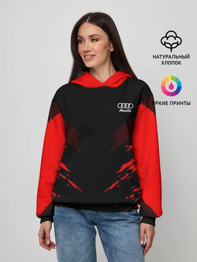 Женское худи с принтом «Audi — Audi SPORT»