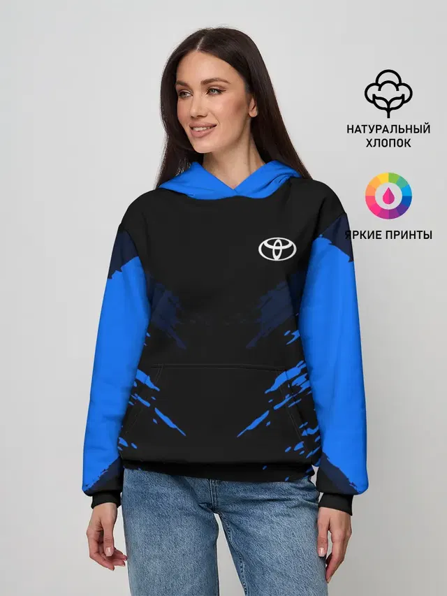 Женское худи с принтом «Тойота — Toyota SPORT»