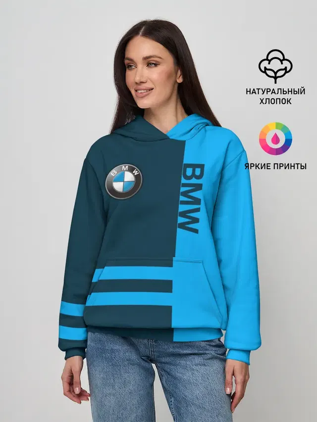 Женское худи с принтом «BMW»